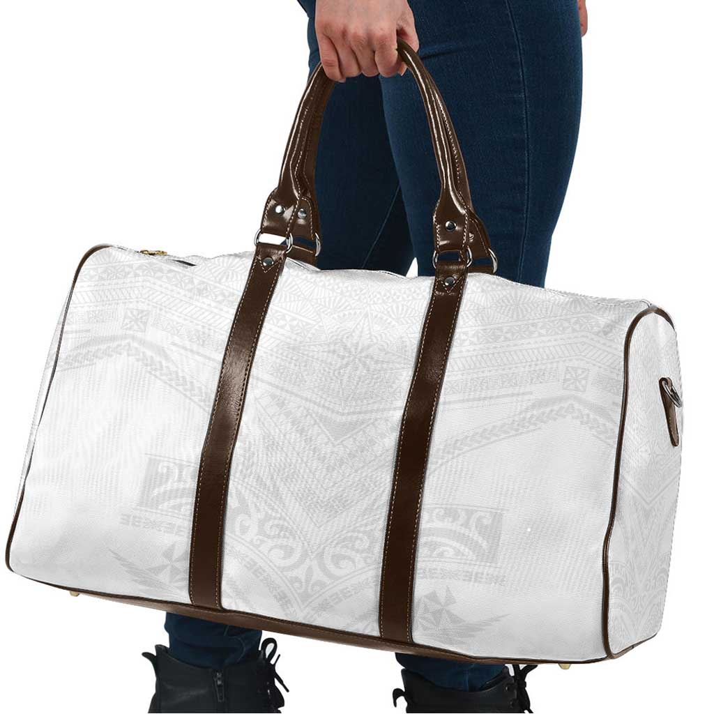 Tonga White Sunday Travel Bag Tongan Tribal Heritage Tattoos - Polynesian Pride