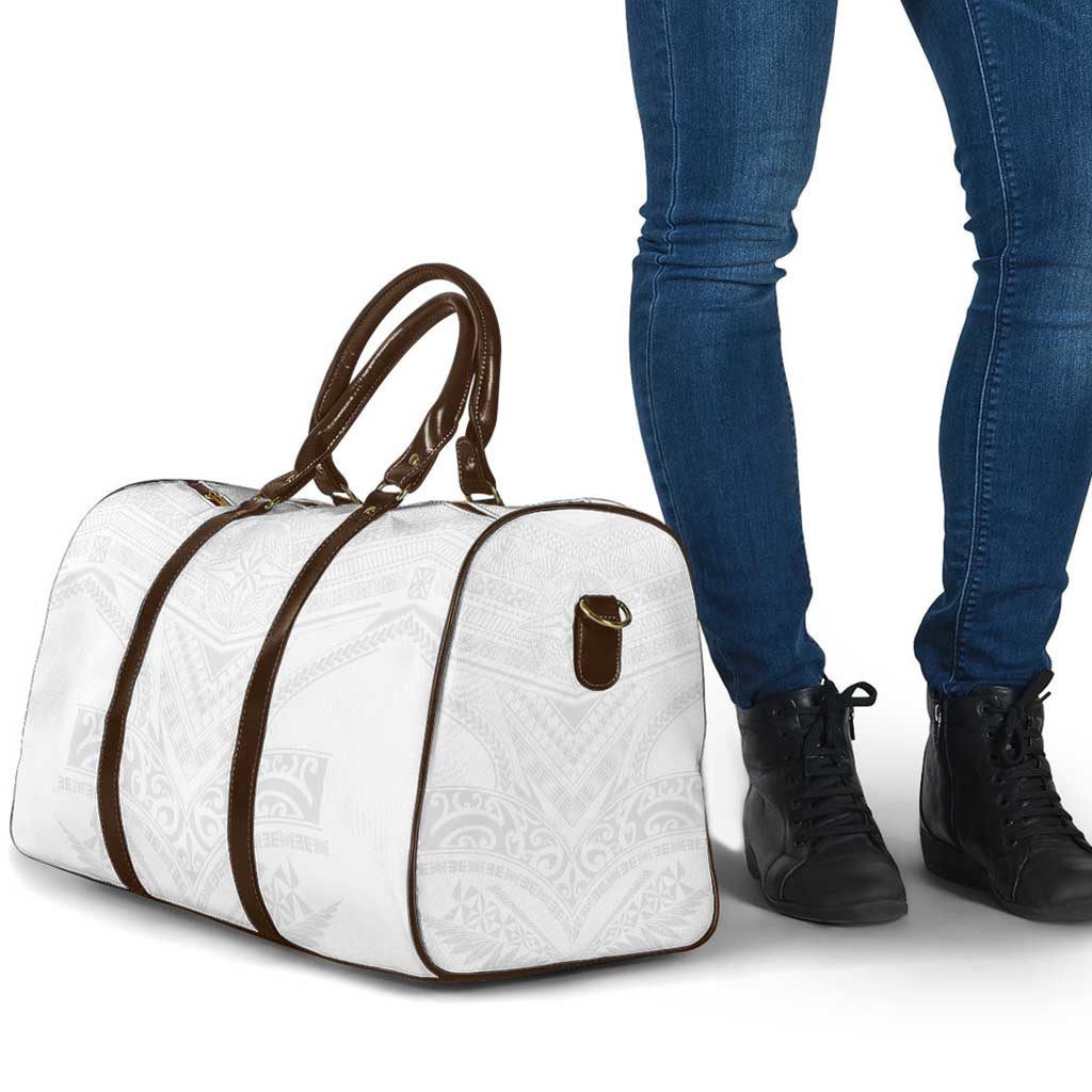 Tonga White Sunday Travel Bag Tongan Tribal Heritage Tattoos - Polynesian Pride