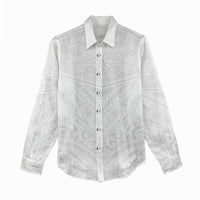Tonga White Sunday Women Casual Shirt Tongan Tribal Heritage Tattoos LT03 - Polynesian Pride