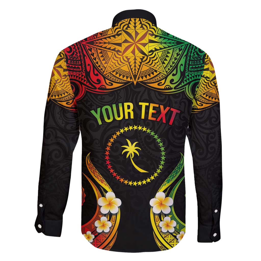 Personalised Chuuk Independence Day Family Matching Off Shoulder Maxi Dress and Hawaiian Shirt Polynesian Tattoo and Plumeria Reggae Color LT03 - Polynesian Pride