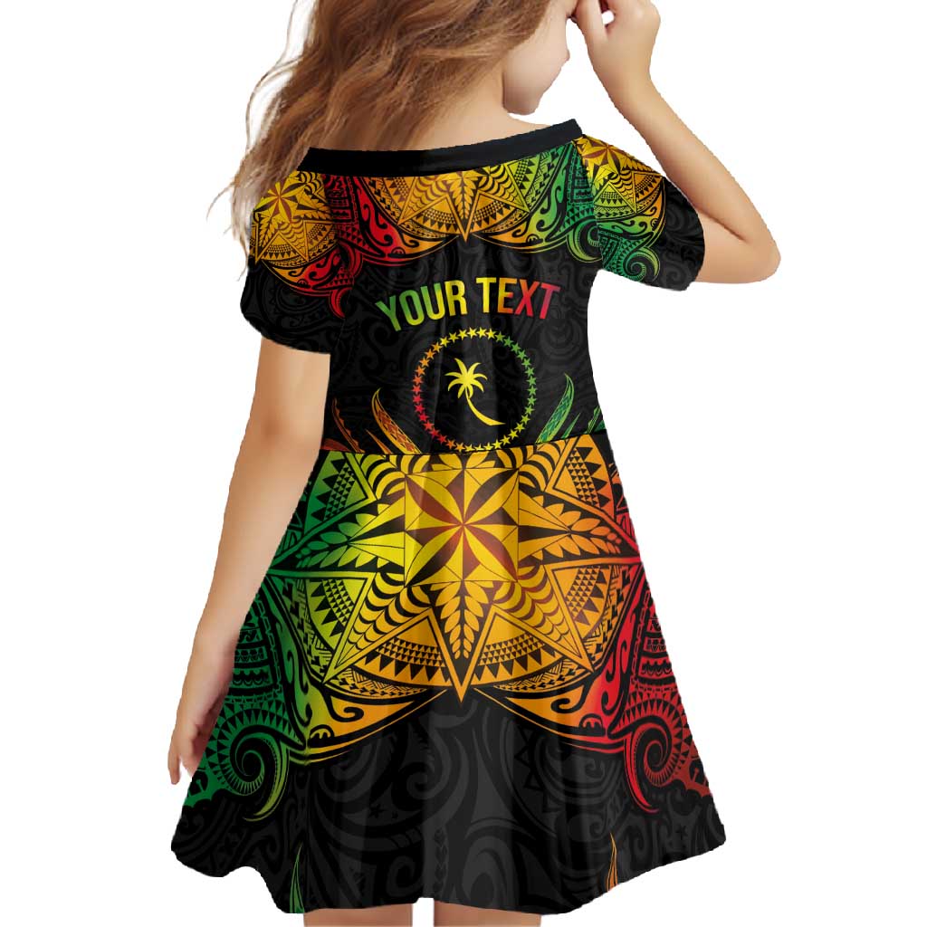 Personalised Chuuk Independence Day Family Matching Short Sleeve Bodycon Dress and Hawaiian Shirt Polynesian Tattoo and Plumeria Reggae Color LT03 - Polynesian Pride