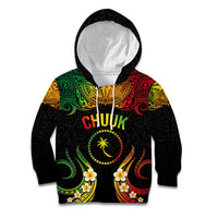 Personalised Chuuk Independence Day Kid Hoodie Polynesian Tattoo and Plumeria Reggae Color LT03 Hoodie Reggae - Polynesian Pride