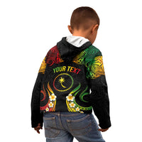 Personalised Chuuk Independence Day Kid Hoodie Polynesian Tattoo and Plumeria Reggae Color LT03 - Polynesian Pride
