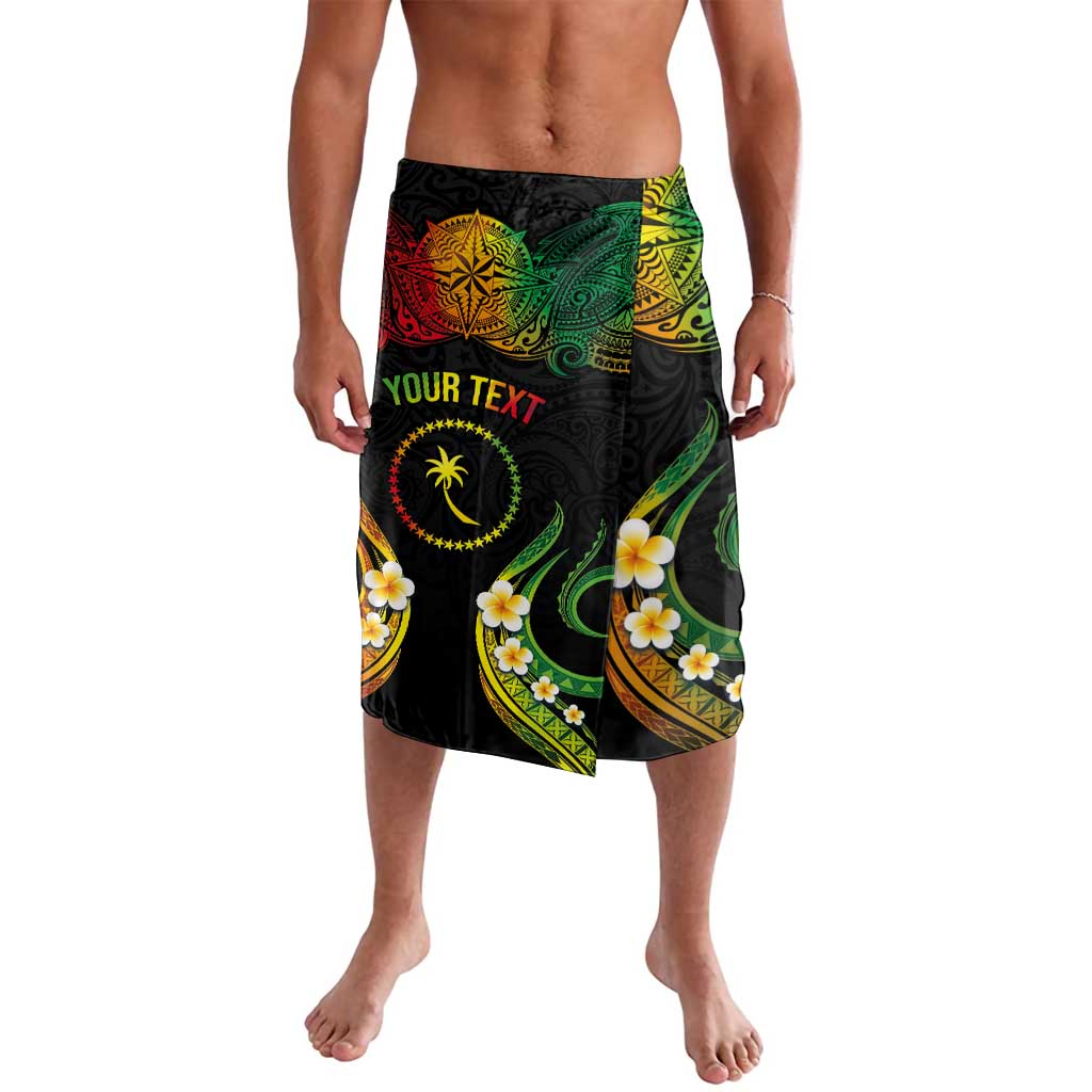Personalised Chuuk Independence Day Lavalava Polynesian Tattoo and Plumeria Reggae Color LT03 Reggae - Polynesian Pride