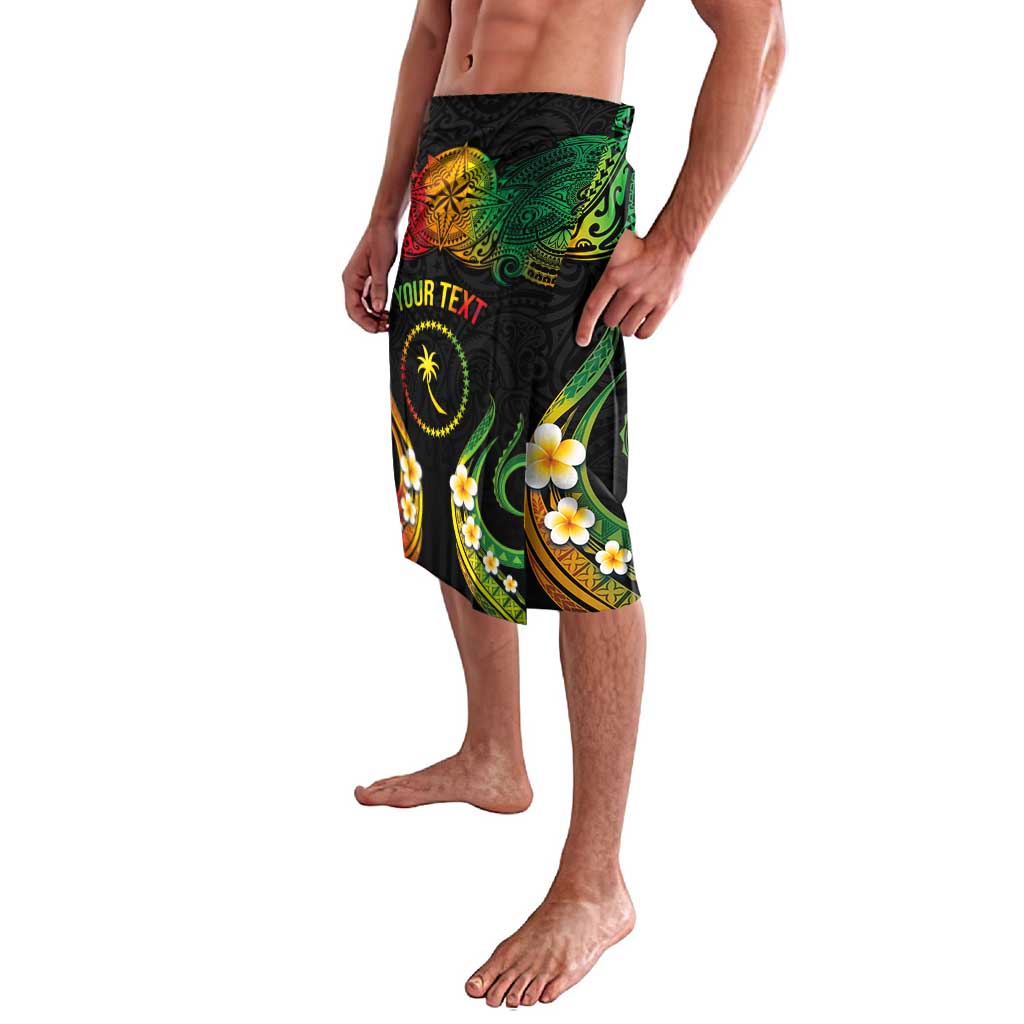 Personalised Chuuk Independence Day Lavalava Polynesian Tattoo and Plumeria Reggae Color LT03 - Polynesian Pride