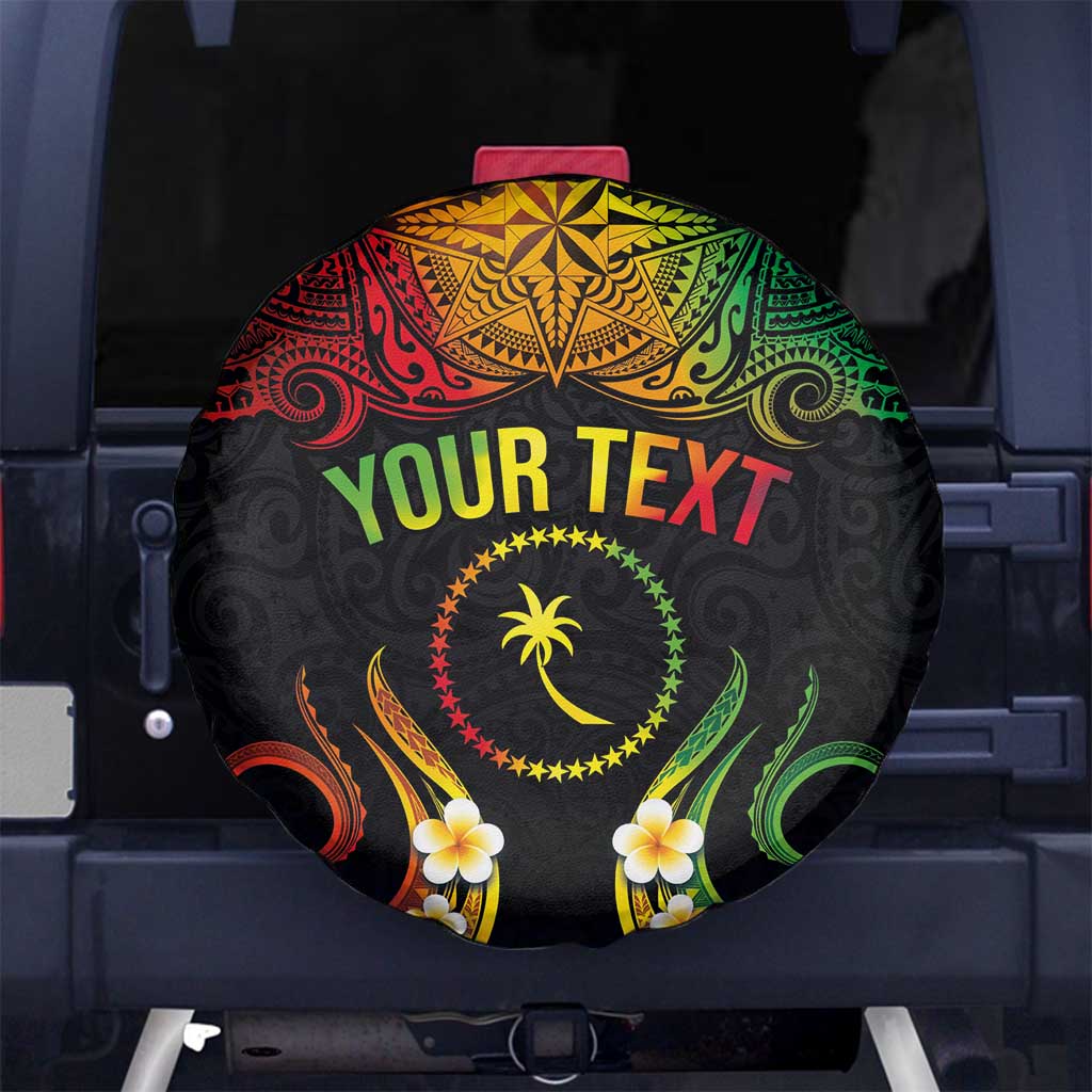 Personalised Chuuk Independence Day Spare Tire Cover Polynesian Tattoo and Plumeria Reggae Color LT03 - Polynesian Pride
