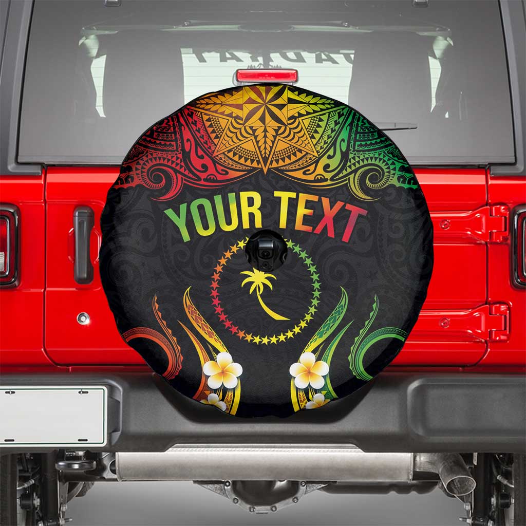 Personalised Chuuk Independence Day Spare Tire Cover Polynesian Tattoo and Plumeria Reggae Color LT03 - Polynesian Pride