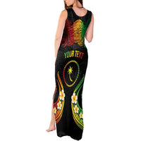 Personalised Chuuk Independence Day Tank Maxi Dress Polynesian Tattoo and Plumeria Reggae Color LT03 - Polynesian Pride