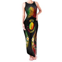 Personalised New Caledonia Independence Day Family Matching Tank Maxi Dress and Hawaiian Shirt Polynesian Tattoo and Plumeria Reggae Color LT03 Mom's Dress Reggae - Polynesian Pride