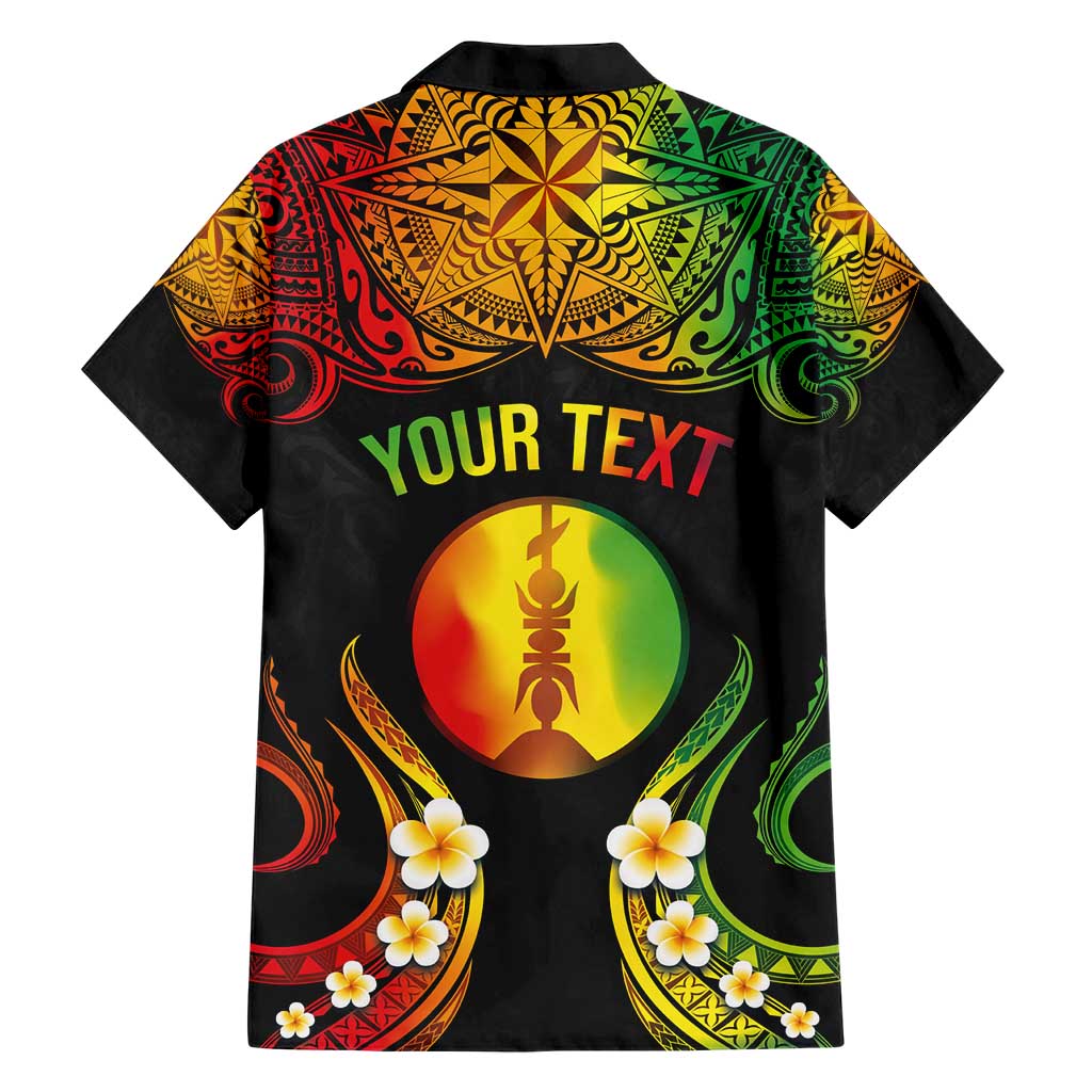 Personalised New Caledonia Independence Day Hawaiian Shirt Polynesian Tattoo and Plumeria Reggae Color LT03 - Polynesian Pride