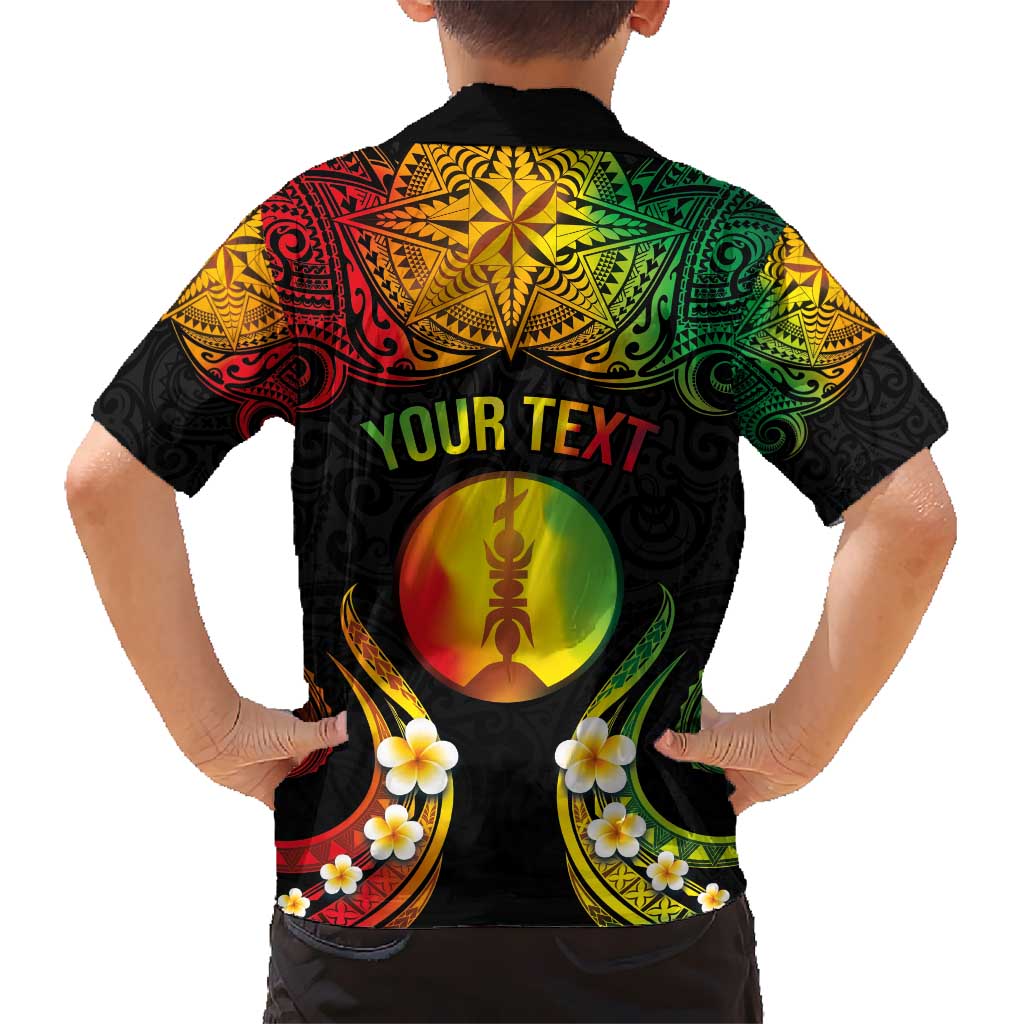 Personalised New Caledonia Independence Day Hawaiian Shirt Polynesian Tattoo and Plumeria Reggae Color LT03 - Polynesian Pride