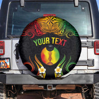 Personalised New Caledonia Independence Day Spare Tire Cover Polynesian Tattoo and Plumeria Reggae Color LT03 Reggae - Polynesian Pride