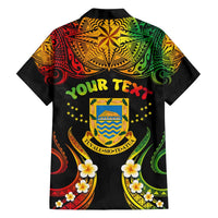 Personalised Tuvalu Independence Day Family Matching Tank Maxi Dress and Hawaiian Shirt Polynesian Tattoo and Plumeria Reggae Color LT03 - Polynesian Pride
