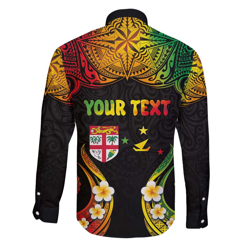 Personalised Malampa Fiji Day Family Matching Summer Maxi Dress and Hawaiian Shirt Polynesian Tattoo and Plumeria Reggae Color LT03 - Polynesian Pride