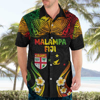 Personalised Malampa Fiji Day Hawaiian Shirt Polynesian Tattoo and Plumeria Reggae Color LT03 - Polynesian Pride
