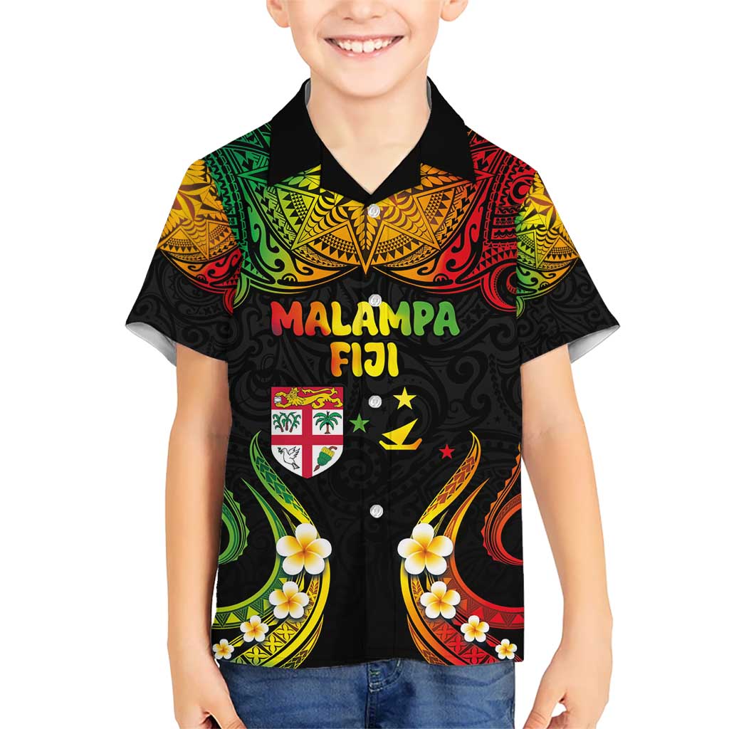 Personalised Malampa Fiji Day Hawaiian Shirt Polynesian Tattoo and Plumeria Reggae Color LT03 - Polynesian Pride
