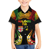 Personalised Malampa Fiji Day Hawaiian Shirt Polynesian Tattoo and Plumeria Reggae Color LT03 - Polynesian Pride