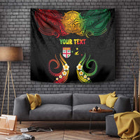 Personalised Malampa Fiji Day Tapestry Polynesian Tattoo and Plumeria Reggae Color LT03 - Polynesian Pride