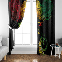 Personalised Malampa Fiji Day Window Curtain Polynesian Tattoo and Plumeria Reggae Color LT03 - Polynesian Pride