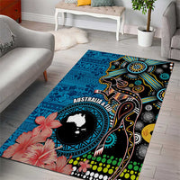 Fiji and Australia Kangaroos Area Rug Indigenous Aboriginal and Fijian Masi Tribal Tattoo LT03 - Polynesian Pride