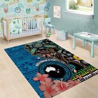 Fiji and Australia Kangaroos Area Rug Indigenous Aboriginal and Fijian Masi Tribal Tattoo LT03 - Polynesian Pride