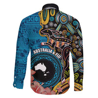 Fiji and Australia Kangaroos Family Matching Tank Maxi Dress and Hawaiian Shirt Indigenous Aboriginal and Fijian Masi Tribal Tattoo LT03 - Polynesian Pride