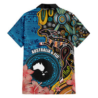 Fiji and Australia Kangaroos Hawaiian Shirt Indigenous Aboriginal and Fijian Masi Tribal Tattoo LT03 - Polynesian Pride