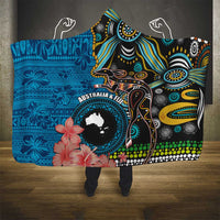 Fiji and Australia Kangaroos Hooded Blanket Indigenous Aboriginal and Fijian Masi Tribal Tattoo LT03 - Polynesian Pride