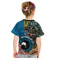 Fiji and Australia Kangaroos Kid T Shirt Indigenous Aboriginal and Fijian Masi Tribal Tattoo LT03 - Polynesian Pride