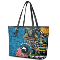 Fiji and Australia Kangaroos Leather Tote Bag Indigenous Aboriginal and Fijian Masi Tribal Tattoo LT03 - Polynesian Pride