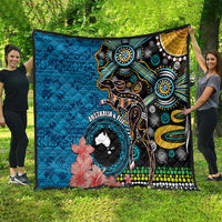 Fiji and Australia Kangaroos Quilt Indigenous Aboriginal and Fijian Masi Tribal Tattoo LT03 - Polynesian Pride
