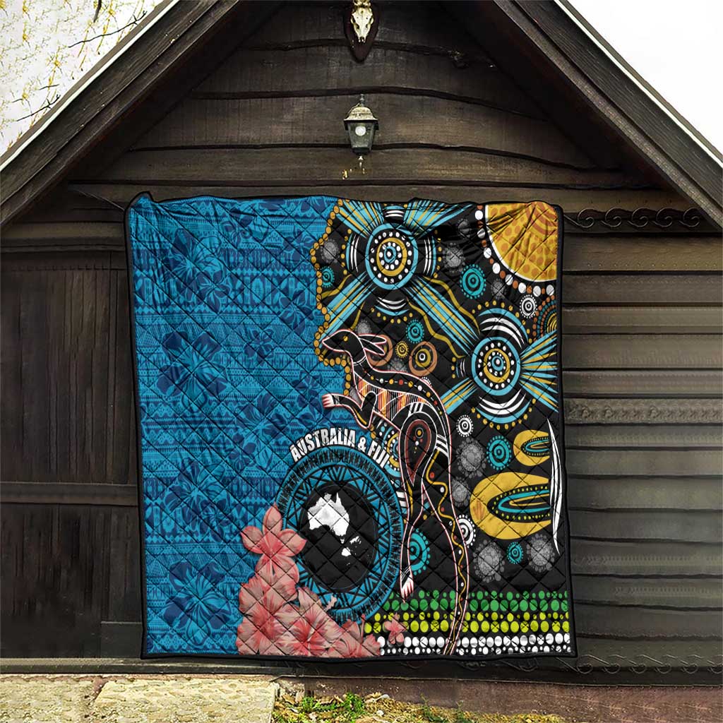 Fiji and Australia Kangaroos Quilt Indigenous Aboriginal and Fijian Masi Tribal Tattoo LT03 - Polynesian Pride
