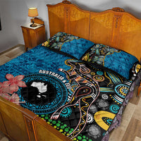 Fiji and Australia Kangaroos Quilt Bed Set Indigenous Aboriginal and Fijian Masi Tribal Tattoo LT03 - Polynesian Pride