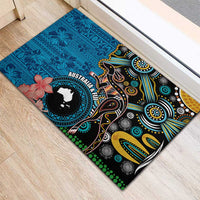 Fiji and Australia Kangaroos Rubber Doormat Indigenous Aboriginal and Fijian Masi Tribal Tattoo LT03 - Polynesian Pride