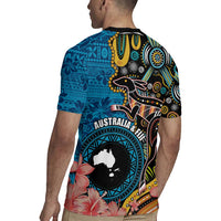 Fiji and Australia Kangaroos Rugby Jersey Indigenous Aboriginal and Fijian Masi Tribal Tattoo LT03 - Polynesian Pride