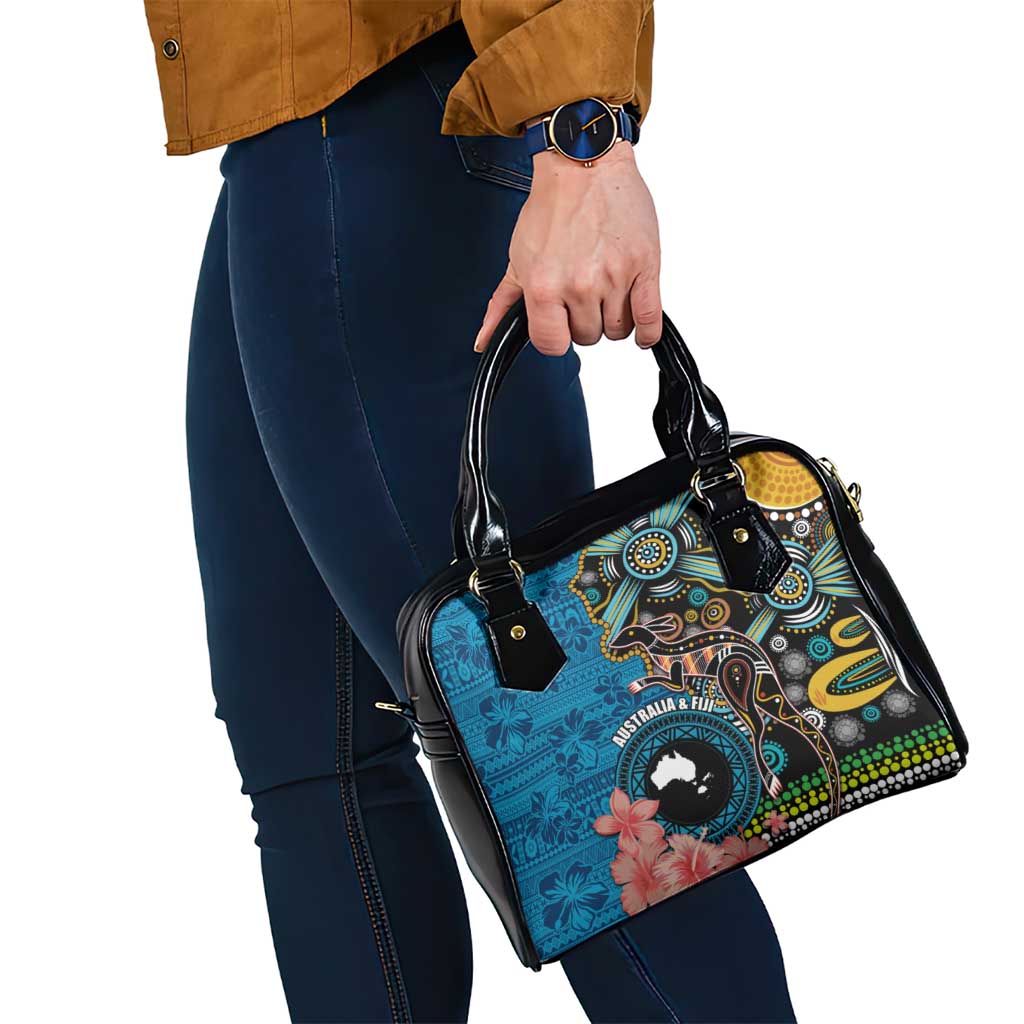 Fiji and Australia Kangaroos Shoulder Handbag Indigenous Aboriginal and Fijian Masi Tribal Tattoo LT03 - Polynesian Pride