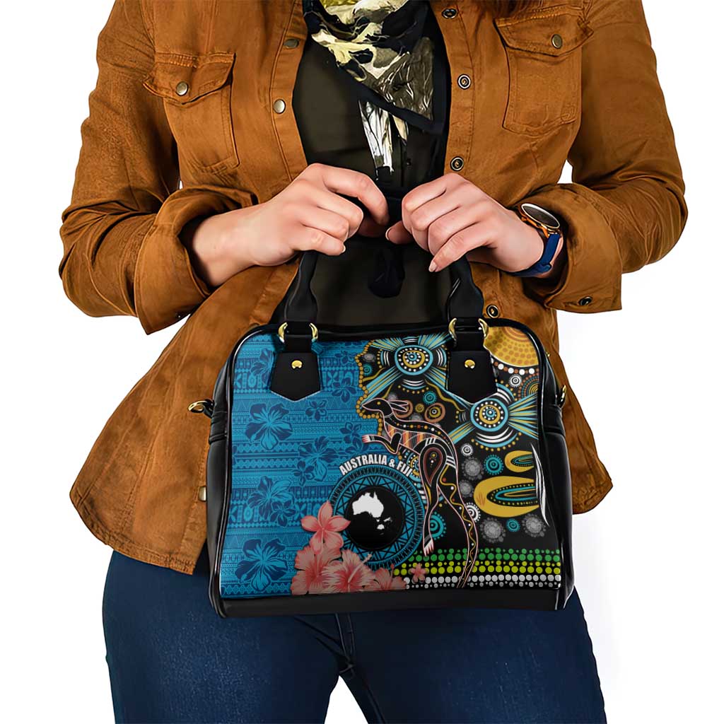 Fiji and Australia Kangaroos Shoulder Handbag Indigenous Aboriginal and Fijian Masi Tribal Tattoo LT03 - Polynesian Pride