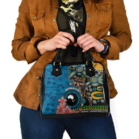 Fiji and Australia Kangaroos Shoulder Handbag Indigenous Aboriginal and Fijian Masi Tribal Tattoo LT03 - Polynesian Pride