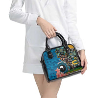 Fiji and Australia Kangaroos Shoulder Handbag Indigenous Aboriginal and Fijian Masi Tribal Tattoo LT03 - Polynesian Pride