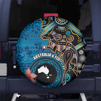 Fiji and Australia Kangaroos Spare Tire Cover Indigenous Aboriginal and Fijian Masi Tribal Tattoo LT03 - Polynesian Pride