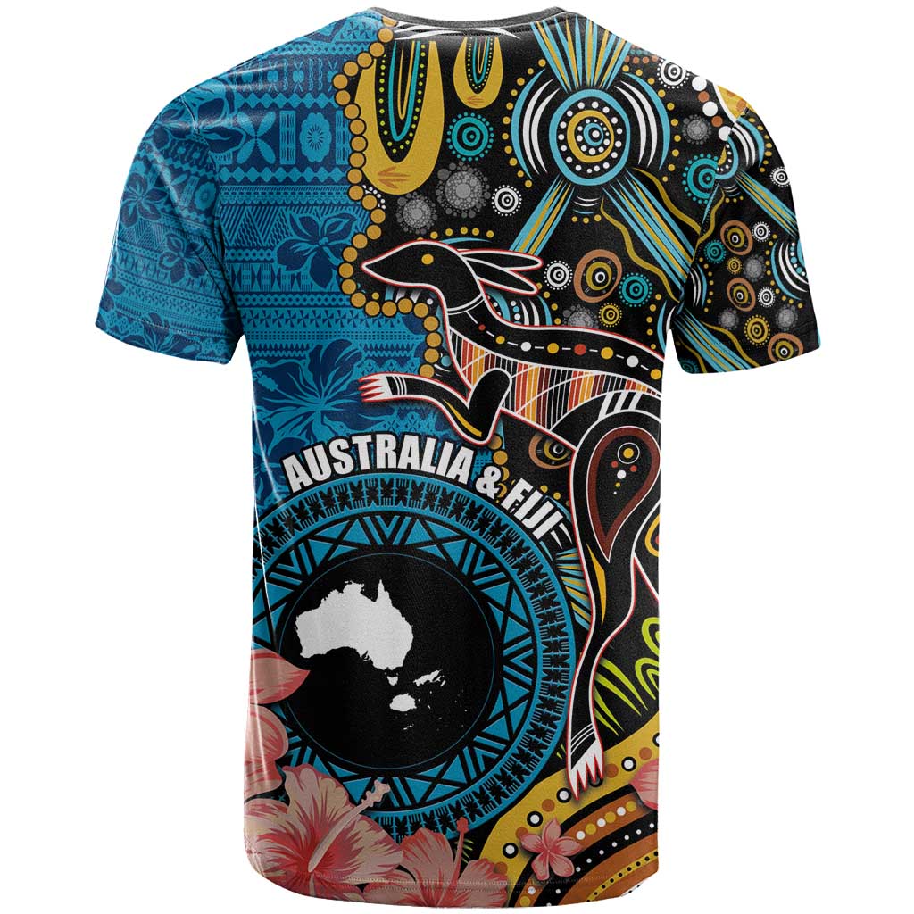 Fiji and Australia Kangaroos T Shirt Indigenous Aboriginal and Fijian Masi Tribal Tattoo LT03 - Polynesian Pride