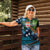 Fiji and New Zealand Tui Bird Women Polo Shirt Koru Fern Leafs and Palm Tree With Plumeria
