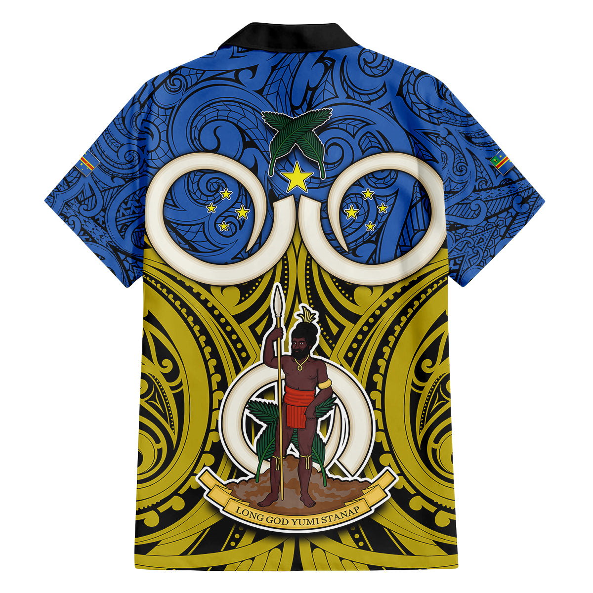 Vanuatu Tafea Province Kid Hawaiian Shirt Pig Tusk Mix Maori Pattern and Namele Leaf LT03 - Polynesian Pride