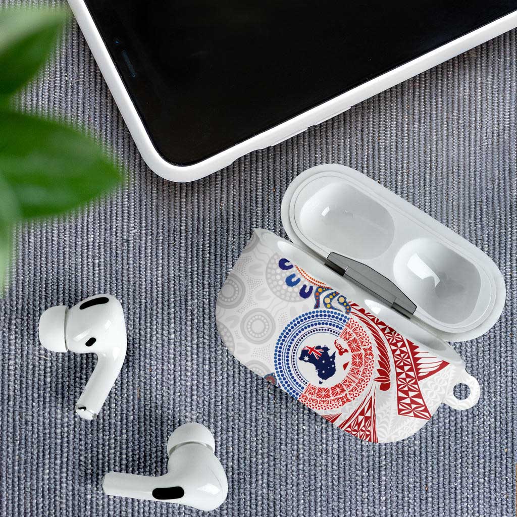 Tongan and Australian Culture Together AirPods Case Ngatu Art Tribal Aboriginal Tattoo Pattern LT03 - Polynesian Pride