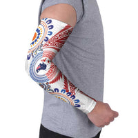 Tongan and Australian Culture Together Arm Sleeves Ngatu Art Tribal Aboriginal Tattoo Pattern LT03 - Polynesian Pride