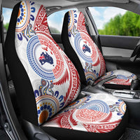 Tongan and Australian Culture Together Car Seat Cover Ngatu Art Tribal Aboriginal Tattoo Pattern LT03 - Polynesian Pride