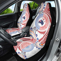 Tongan and Australian Culture Together Car Seat Cover Ngatu Art Tribal Aboriginal Tattoo Pattern LT03 - Polynesian Pride