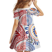 Tongan and Australian Culture Together Family Matching Off Shoulder Maxi Dress and Hawaiian Shirt Ngatu Art Tribal Aboriginal Tattoo Pattern LT03 - Polynesian Pride