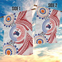 Tongan and Australian Culture Together Garden Flag Ngatu Art Tribal Aboriginal Tattoo Pattern LT03 - Polynesian Pride