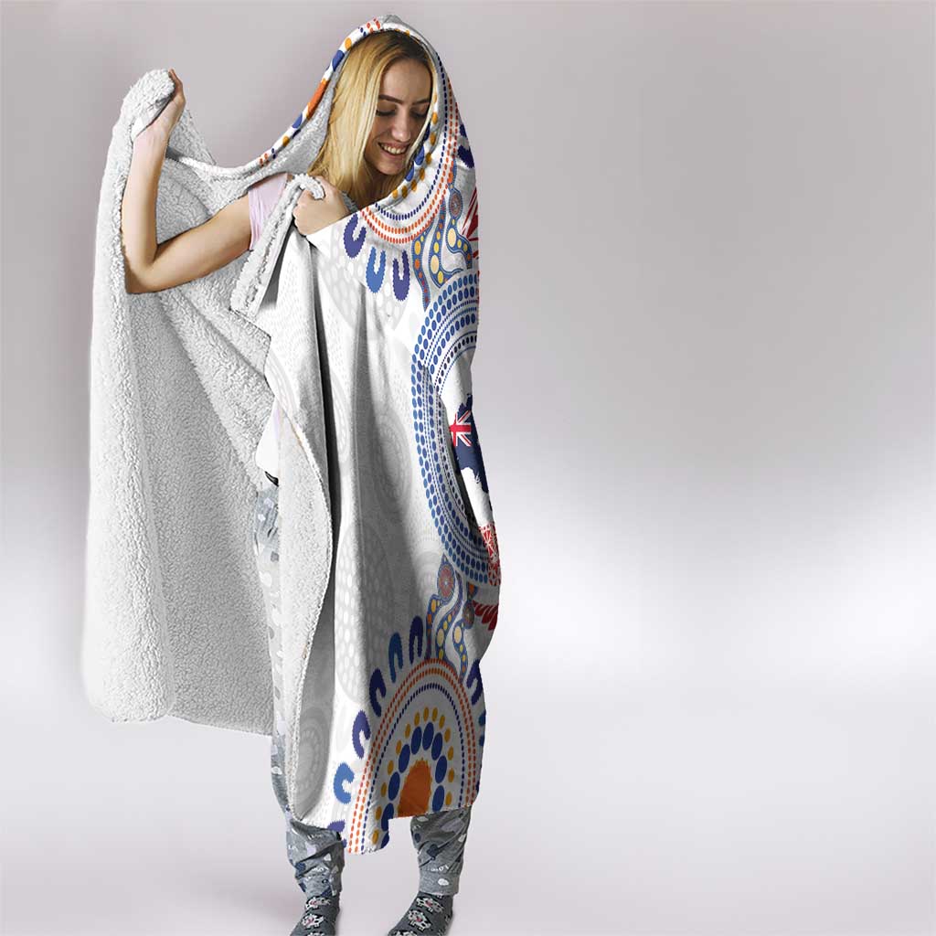 Tongan and Australian Culture Together Hooded Blanket Ngatu Art Tribal Aboriginal Tattoo Pattern LT03 - Polynesian Pride